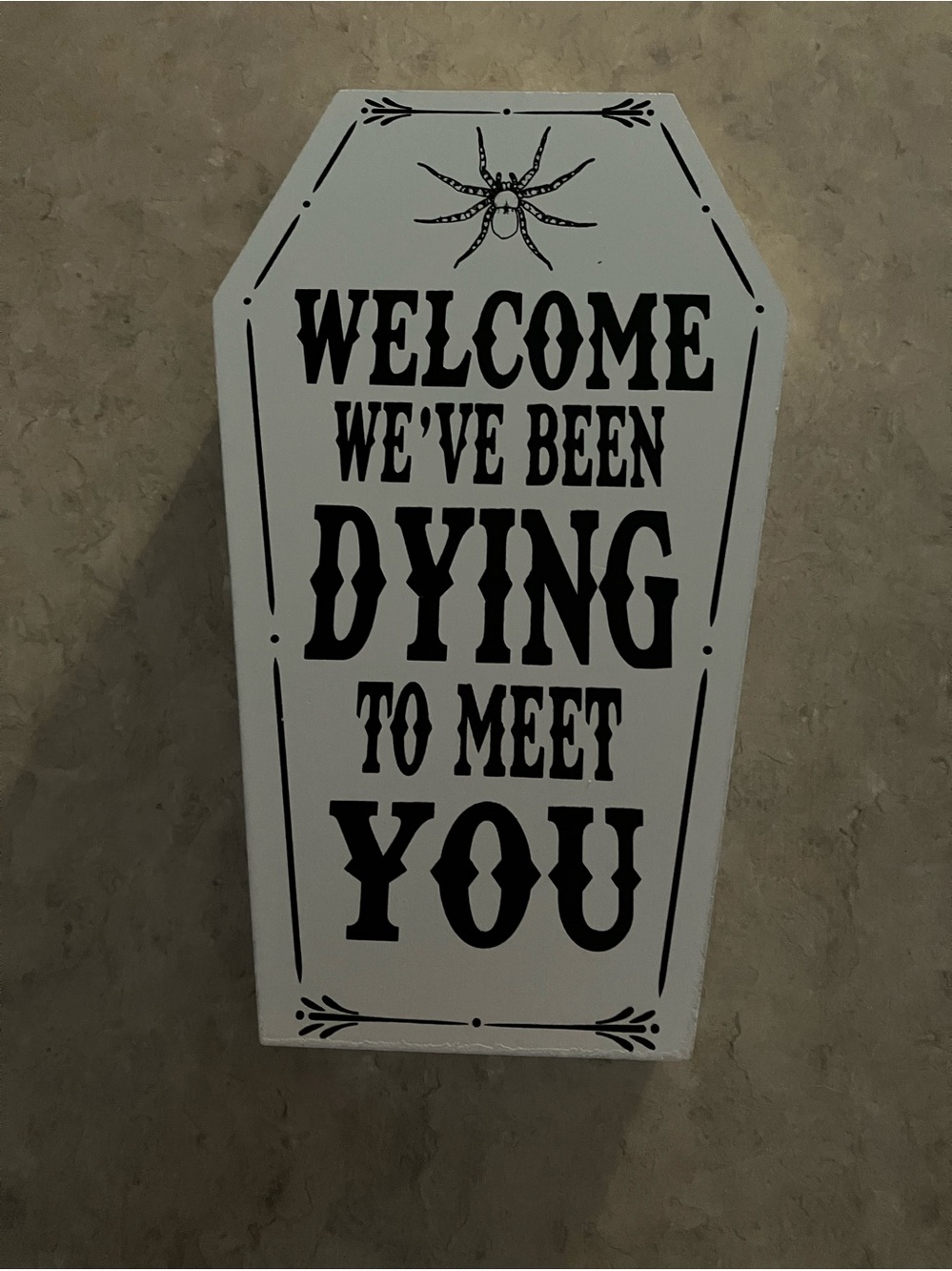 Halloween Tabletop Coffin Shaped Sign